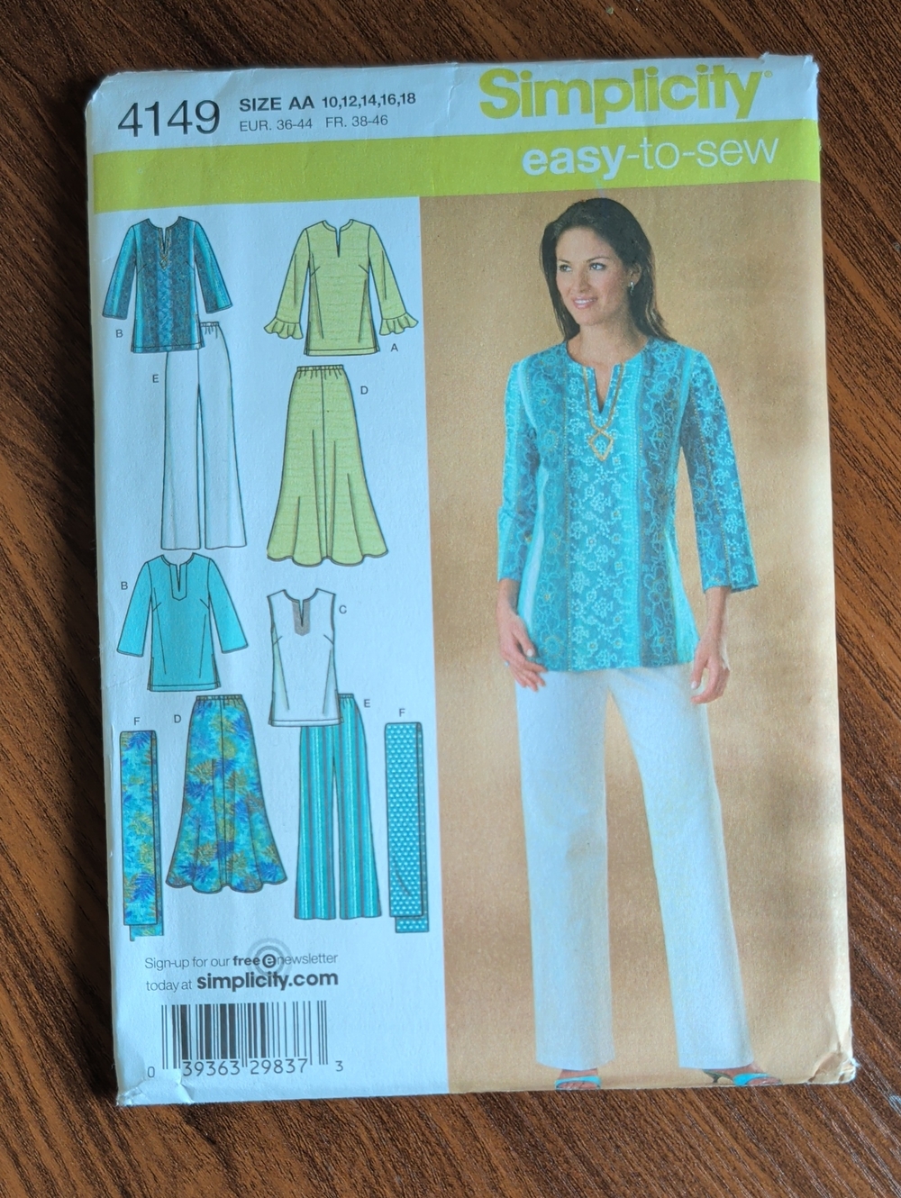 Simplicity 4149 Sewing Pattern Sizes 10-18